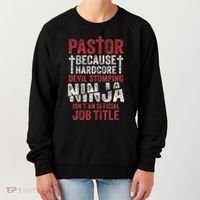 Pastor Because Devil Stomping Ninja IsnT Job Title Women's Sweatshirt thumb 0