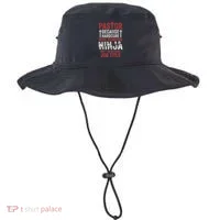 Pastor Because Devil Stomping Ninja IsnT Job Title Bucket Hat thumb 0