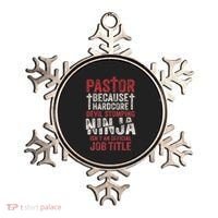 Pastor Because Devil Stomping Ninja IsnT Job Title Ornament thumb 0