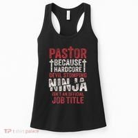 Pastor Because Devil Stomping Ninja IsnT Job Title Women's Tank Top thumb 0