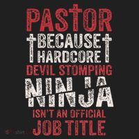 Pastor Because Devil Stomping Ninja IsnT Job Title Hat thumb 2