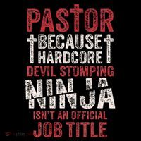 Pastor Because Devil Stomping Ninja IsnT Job Title Women's Long Sleeve Shirt thumb 2