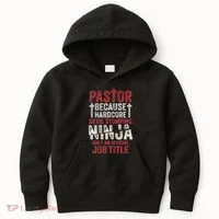 Pastor Because Devil Stomping Ninja IsnT Job Title Kids Hoodie thumb 0