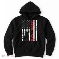 Proud Baseball Dad American Flag Sports Hoodie thumb 0