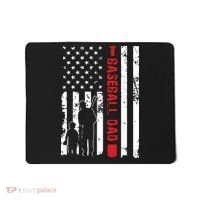 Proud Baseball Dad American Flag Sports Mousepad thumb 0