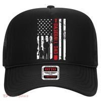 Proud Baseball Dad American Flag Sports Hat thumb 0