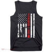 Proud Baseball Dad American Flag Sports Tank Top thumb 0