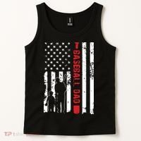 Proud Baseball Dad American Flag Sports Tank Top thumb 2