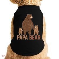 Papa Bear Dad Two Cubs Daddy Bear 2 FatherS Day Gift Doggie Tank thumb 0