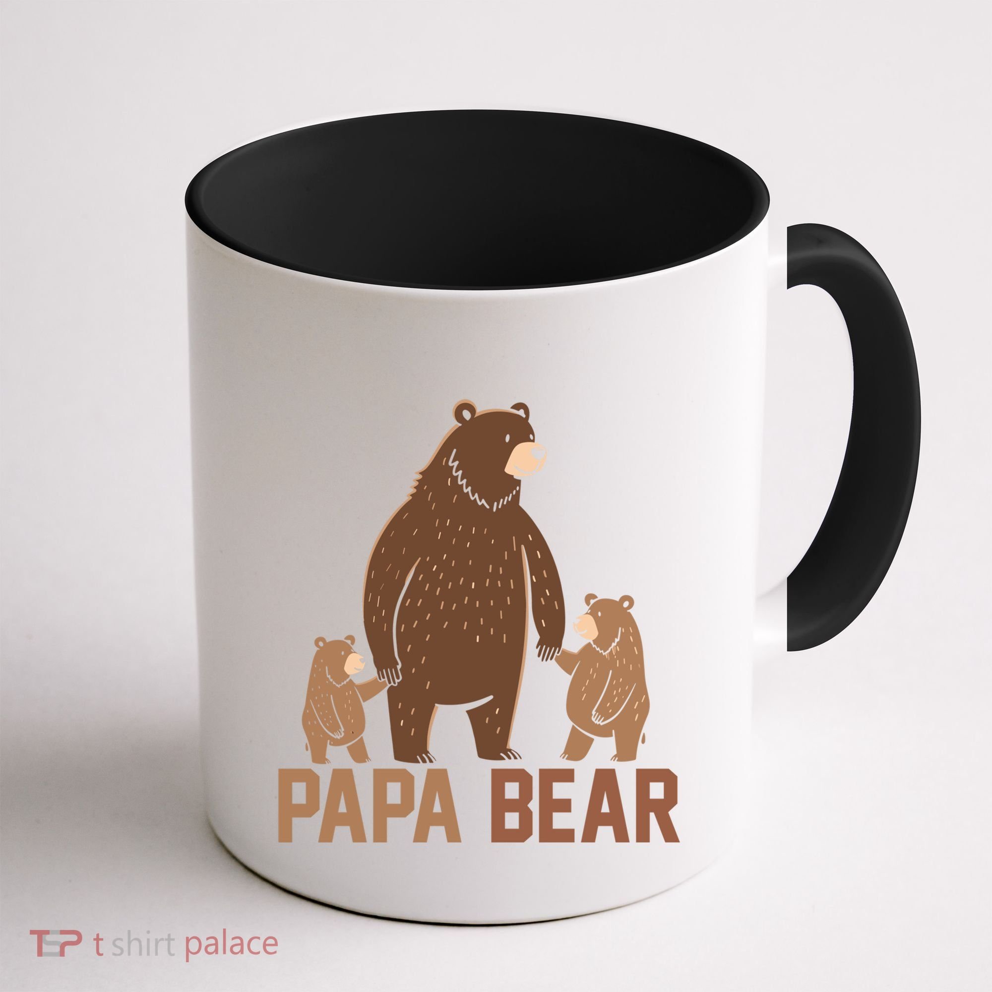 Papa Bear Dad Two Cubs Daddy Bear 2 FatherS Day Gift Coffee Mug