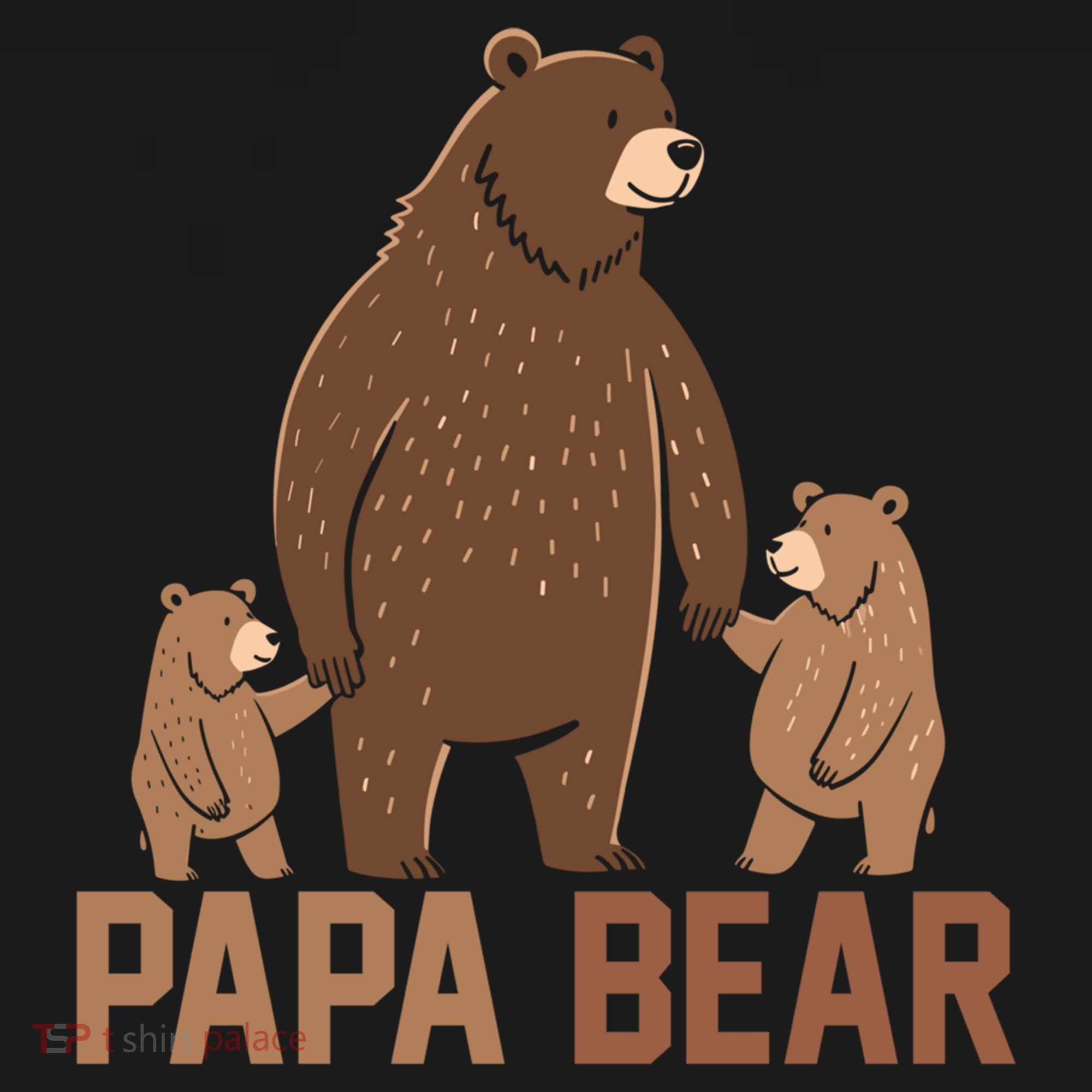 Papa Bear Dad Two Cubs Daddy Bear 2 FatherS Day Gift Ornament
