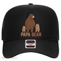 Papa Bear Dad Two Cubs Daddy Bear 2 FatherS Day Gift Hat thumb 0