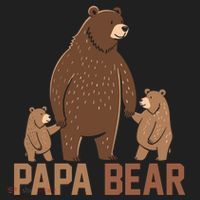 Papa Bear Dad Two Cubs Daddy Bear 2 FatherS Day Gift Hat thumb 2