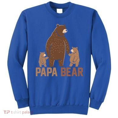Papa Bear Dad Two Cubs Daddy Bear 2 FatherS Day Gift Sweatshirt