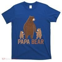 Papa Bear Dad Two Cubs Daddy Bear 2 FatherS Day Gift T-Shirt thumb 0