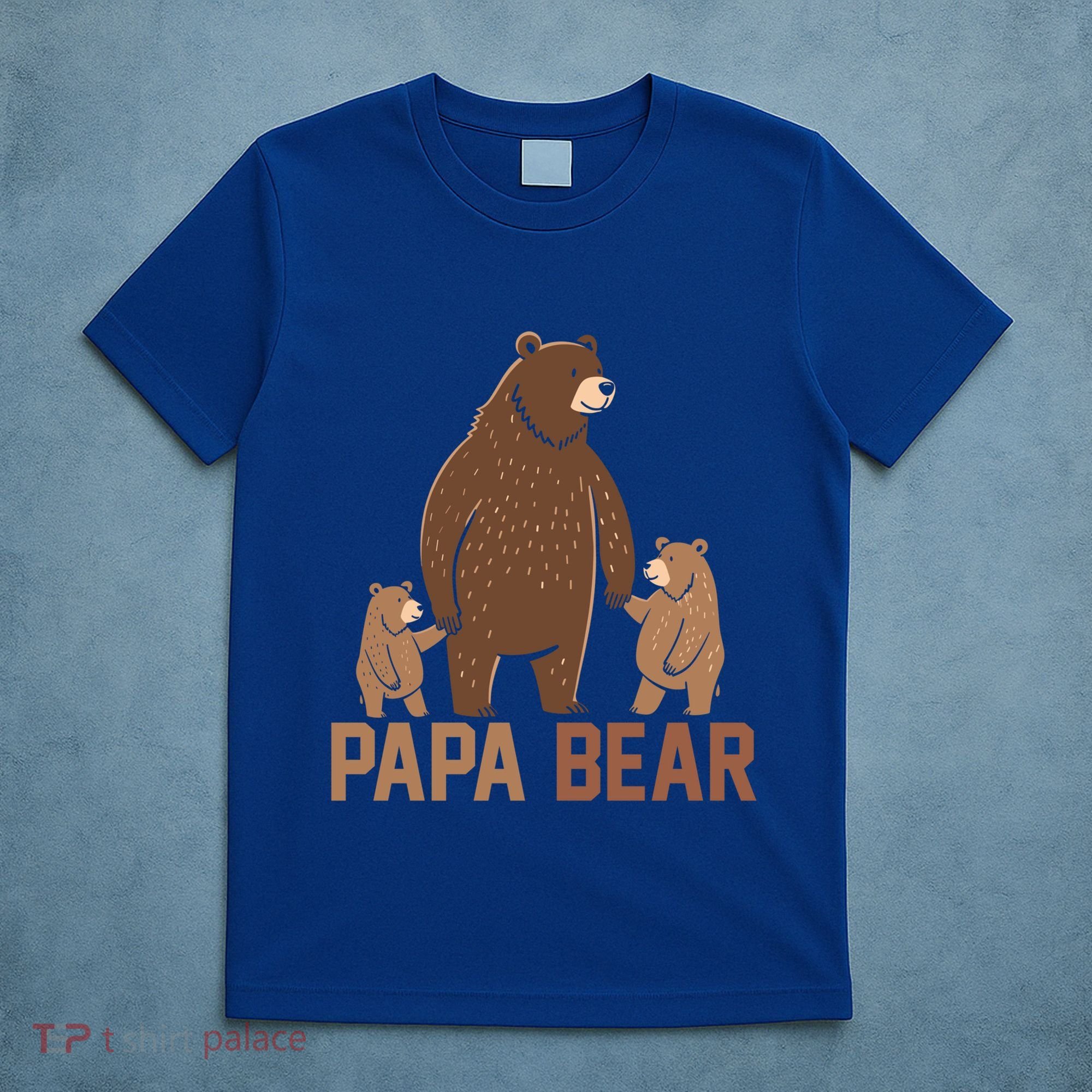 Papa Bear Dad Two Cubs Daddy Bear 2 FatherS Day Gift T-Shirt