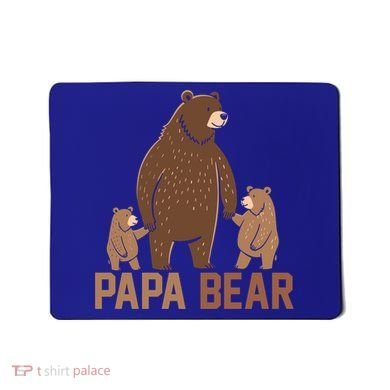 Papa Bear Dad Two Cubs Daddy Bear 2 FatherS Day Gift Mousepad