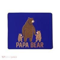 Papa Bear Dad Two Cubs Daddy Bear 2 FatherS Day Gift Mousepad thumb 0