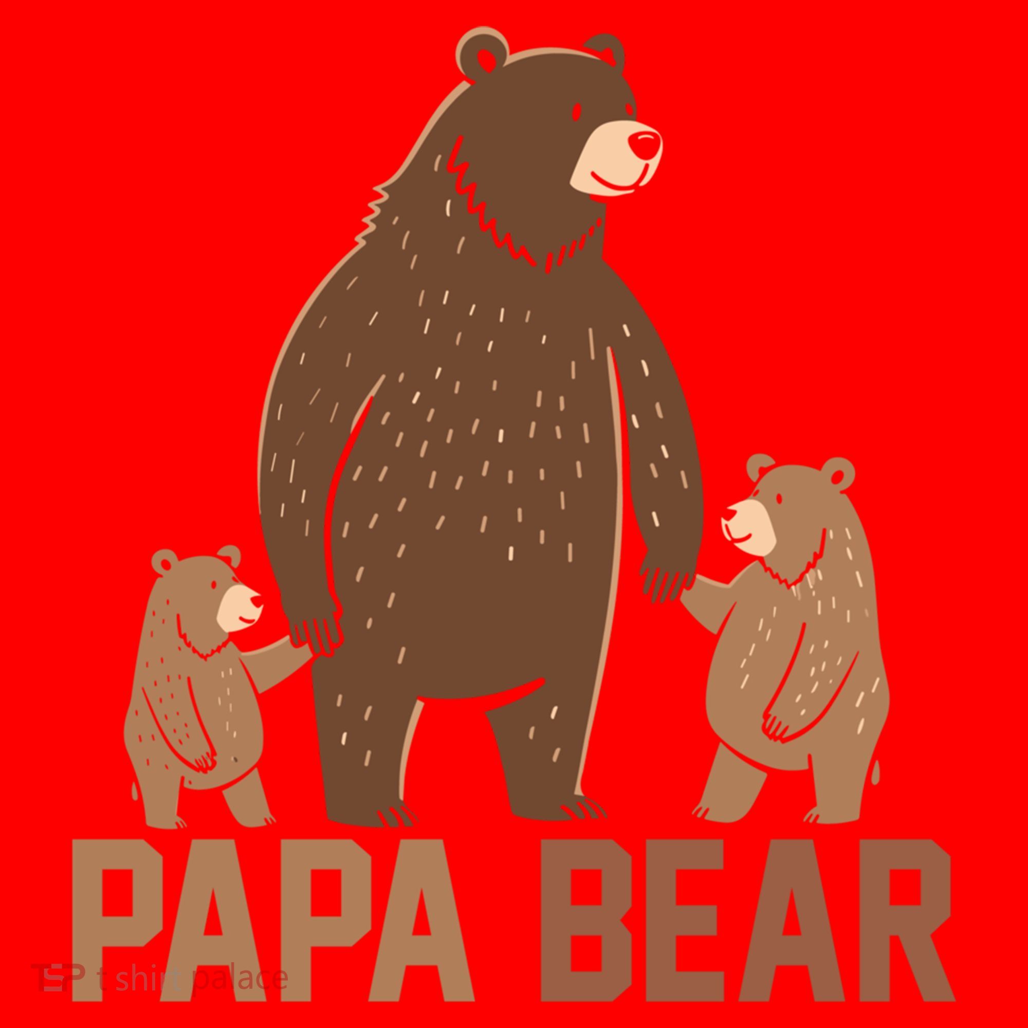 Papa Bear Dad Two Cubs Daddy Bear 2 FatherS Day Gift Santa Hat
