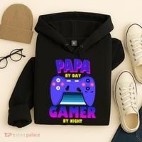 Papa By Day Gamer By Night Hoodie thumb 4