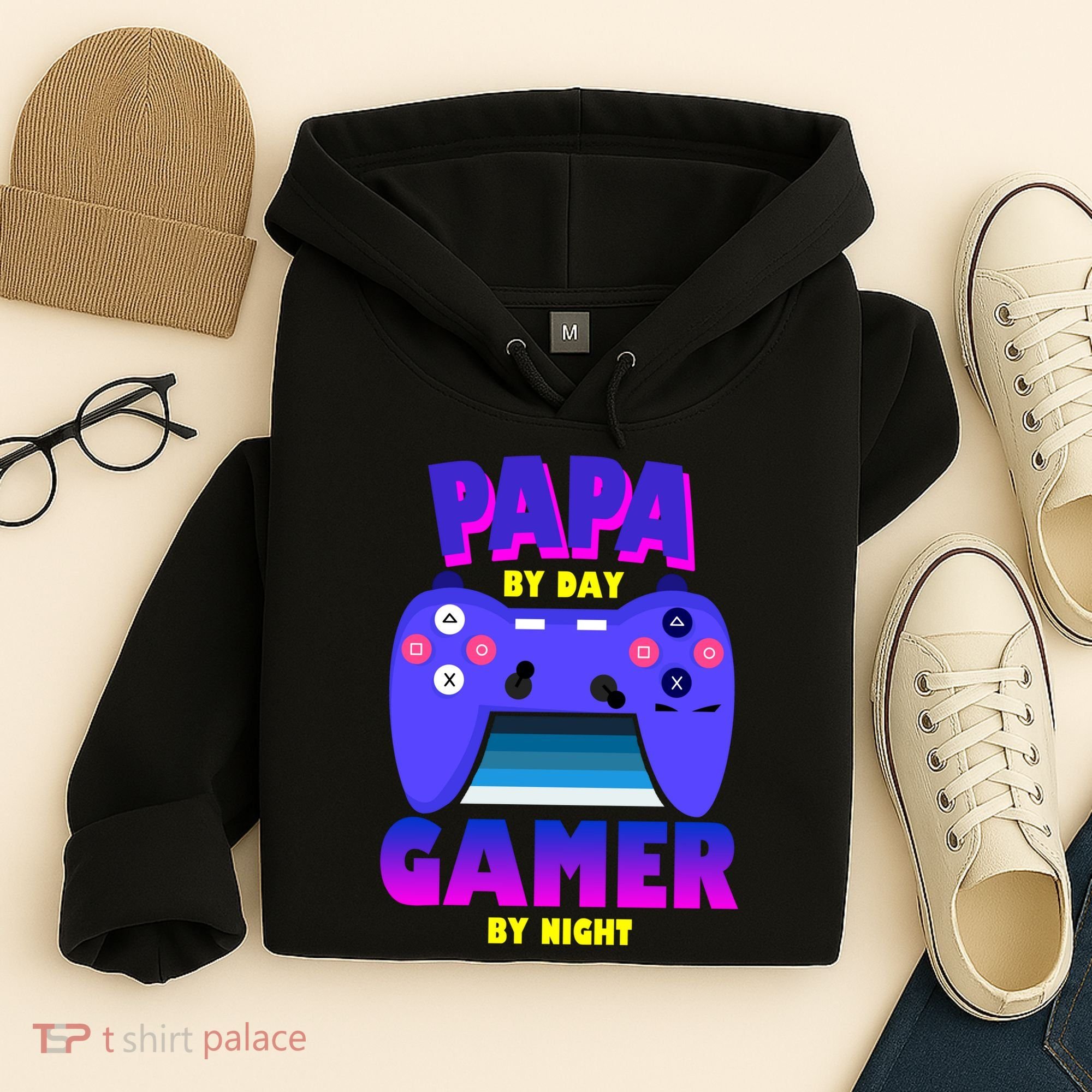 Papa By Day Gamer By Night Hoodie