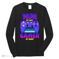 Papa By Day Gamer By Night Long Sleeve Shirt thumb 0
