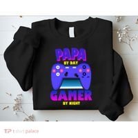 Papa By Day Gamer By Night Sweatshirt thumb 2