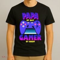 Papa By Day Gamer By Night T-Shirt thumb 3