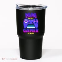Papa By Day Gamer By Night Tumbler thumb 0