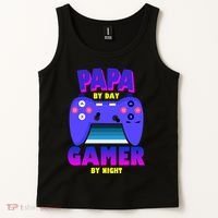 Papa By Day Gamer By Night Tank Top thumb 2