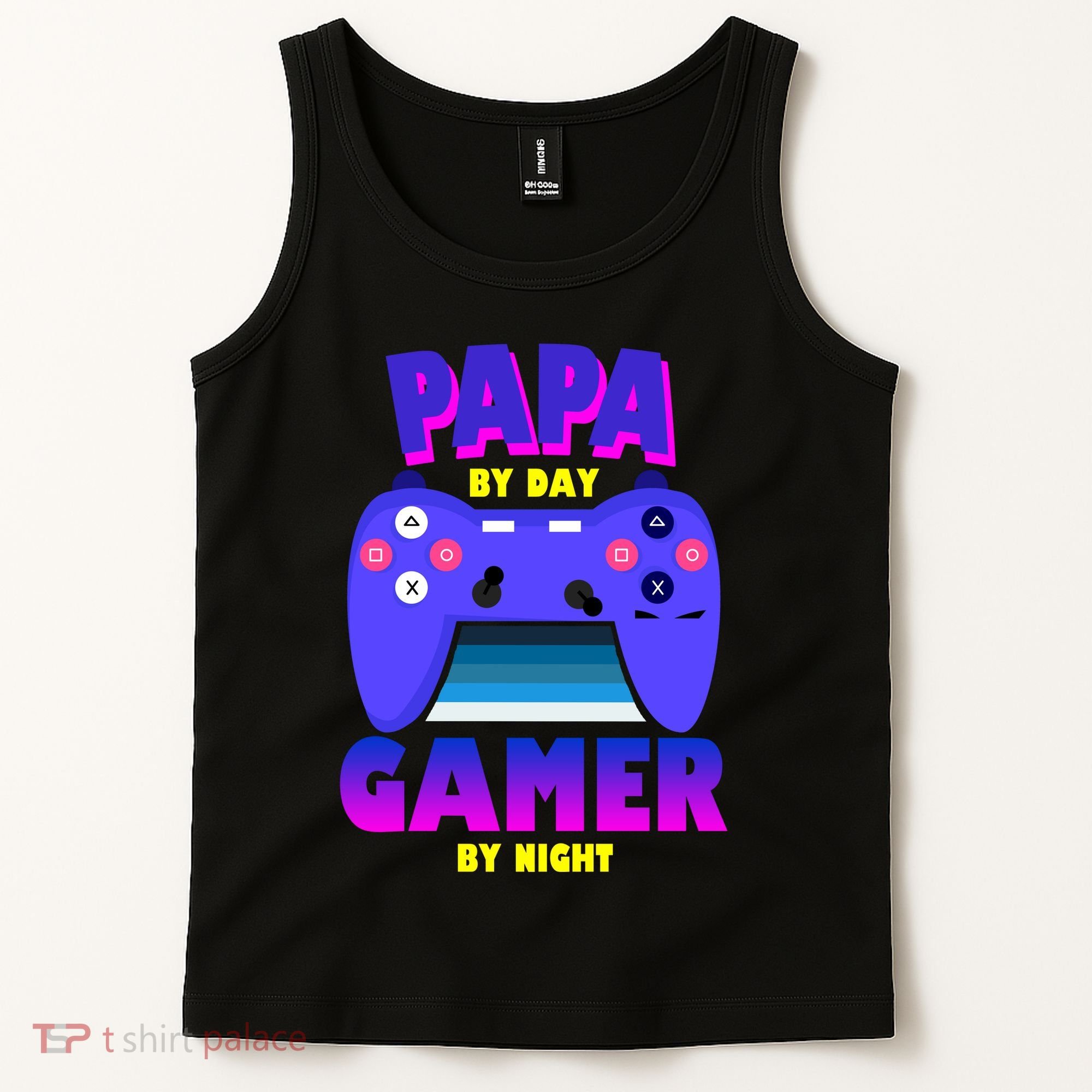 Papa By Day Gamer By Night Tank Top