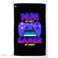 Papa By Day Gamer By Night Golf Towel thumb 0