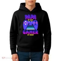 Papa By Day Gamer By Night Kids Hoodie thumb 4