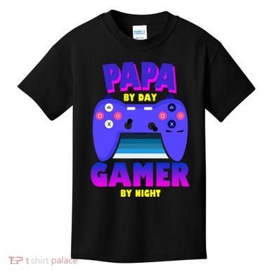 Papa By Day Gamer By Night Kids T-Shirt