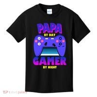 Papa By Day Gamer By Night Kids T-Shirt thumb 0