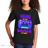 Papa By Day Gamer By Night Kids T-Shirt thumb 2