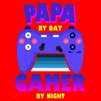 Papa By Day Gamer By Night Santa Hat thumb 1