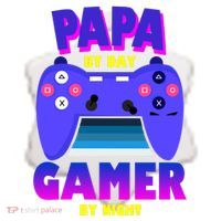 Papa By Day Gamer By Night Ceramic Ornament thumb 2