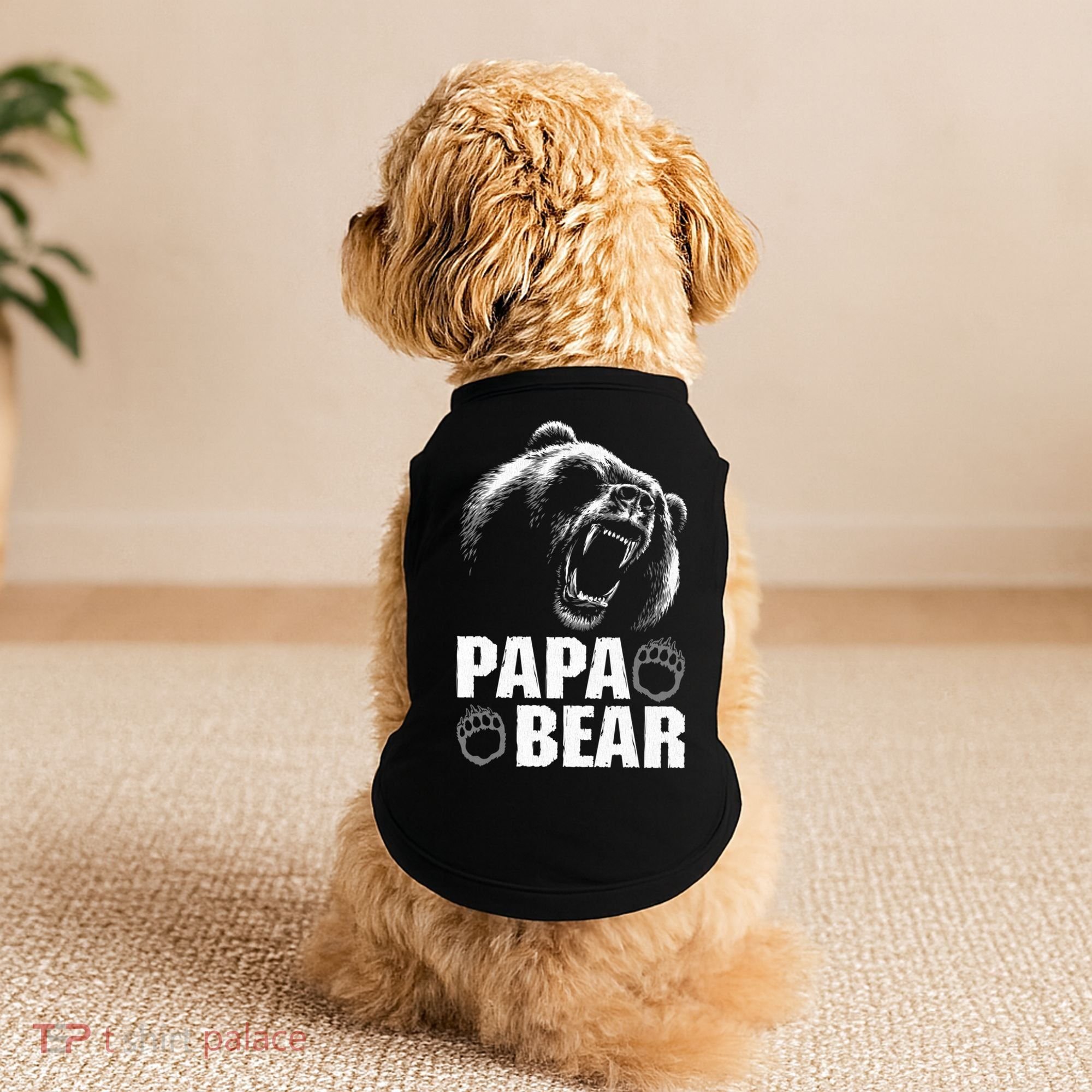Papa Bear Dad Fathers Day Cool Gift Doggie Tank