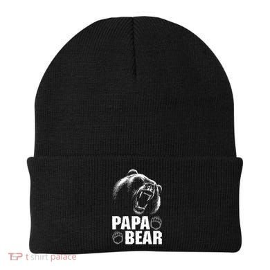 Papa Bear Dad Fathers Day Cool Gift Beanie
