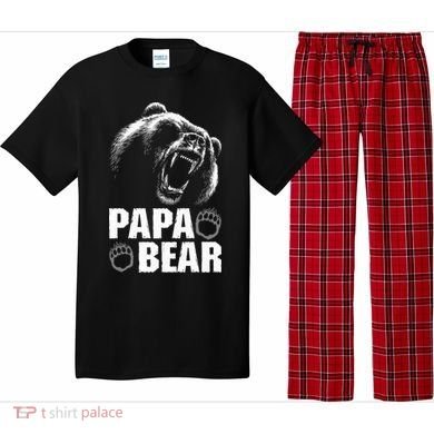 Papa Bear Dad Fathers Day Cool Gift Pajama Set