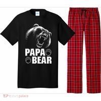 Papa Bear Dad Fathers Day Cool Gift Pajama Set thumb 0