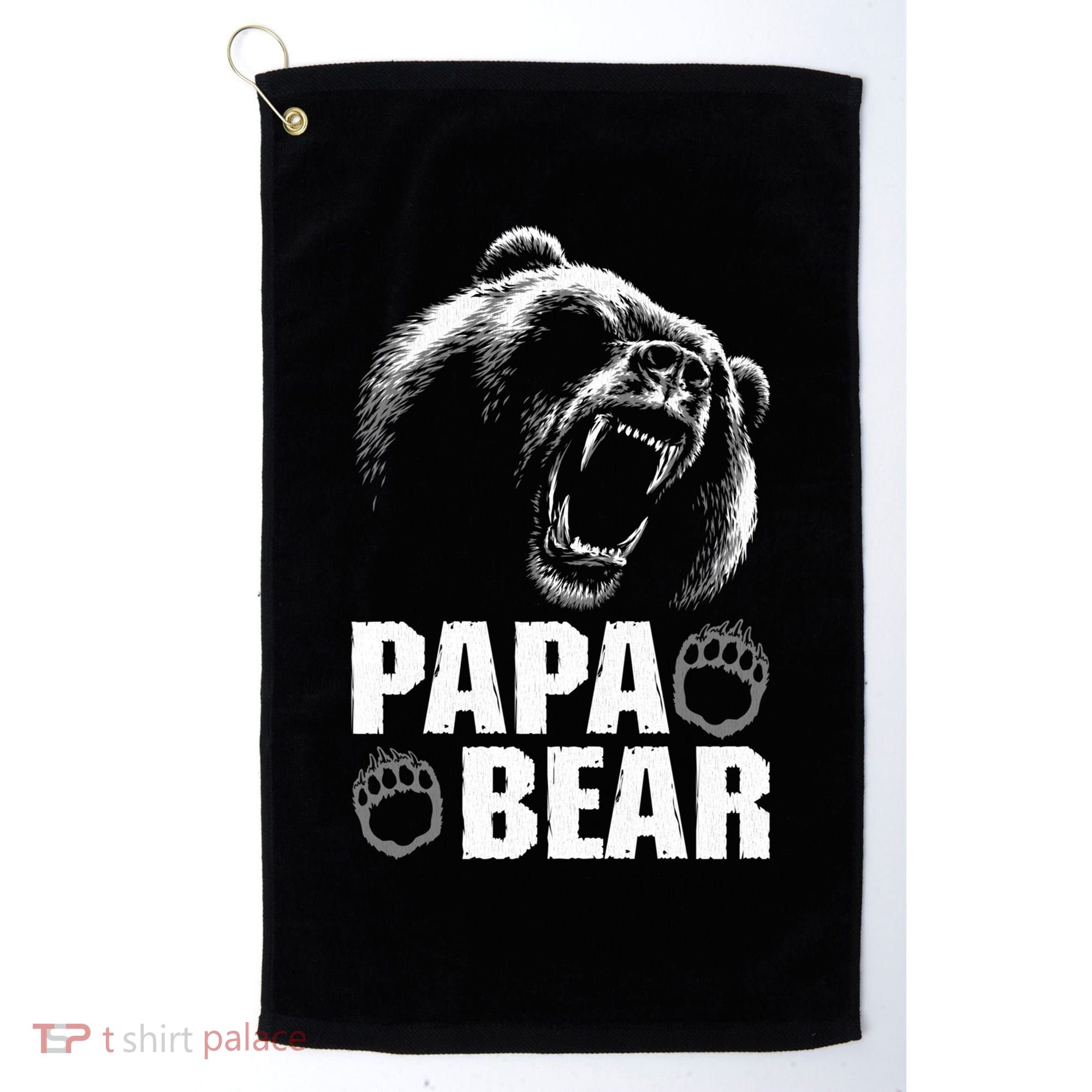 Papa Bear Dad Fathers Day Cool Gift Golf Towel