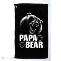 Papa Bear Dad Fathers Day Cool Gift Golf Towel thumb 0