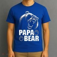 Papa Bear Dad Fathers Day Cool Gift T-Shirt thumb 3
