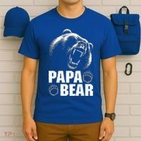 Papa Bear Dad Fathers Day Cool Gift T-Shirt thumb 6