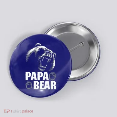 Papa Bear Dad Fathers Day Cool Gift Button