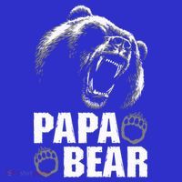 Papa Bear Dad Fathers Day Cool Gift Button thumb 1