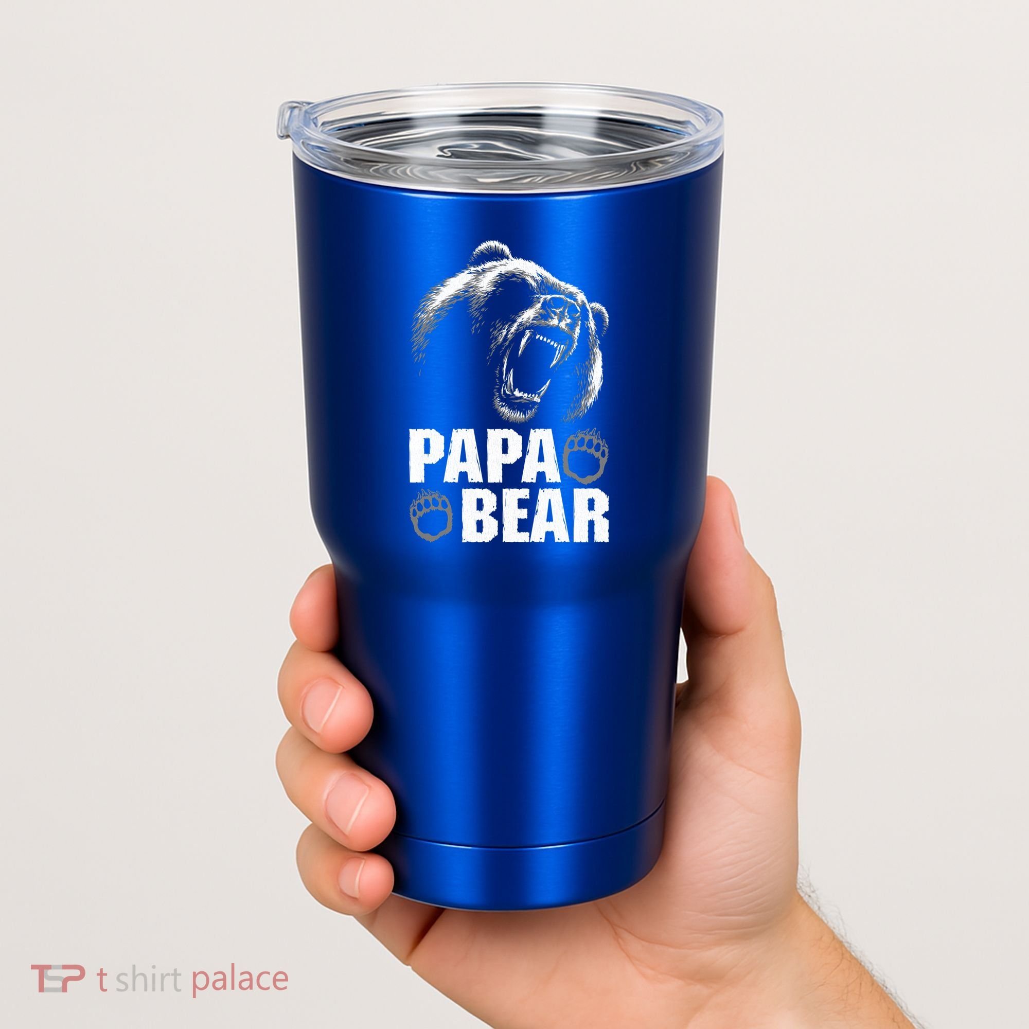 Papa Bear Dad Fathers Day Cool Gift Tumbler