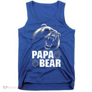 Papa Bear Dad Fathers Day Cool Gift Tank Top